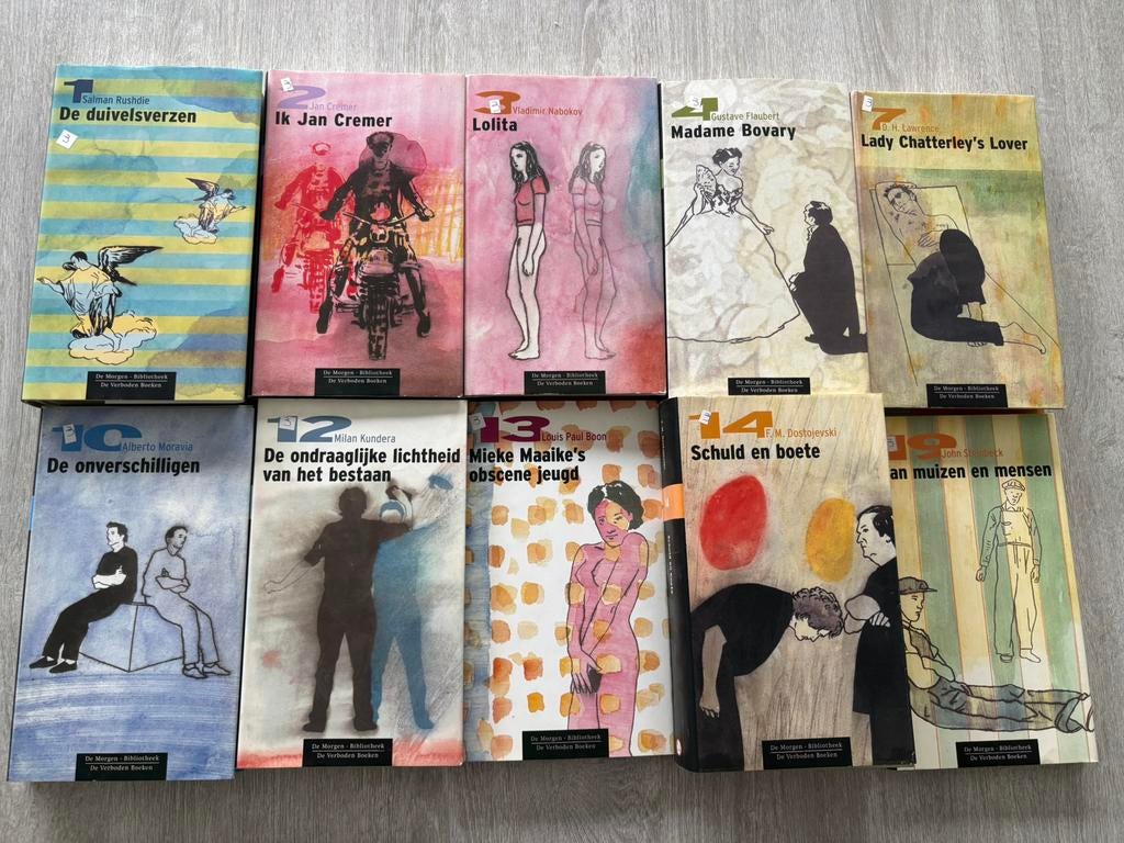 10 boeken - reeks De Morgen - Verboden Literatuur, Ophalen of Verzenden, Zo goed als nieuw