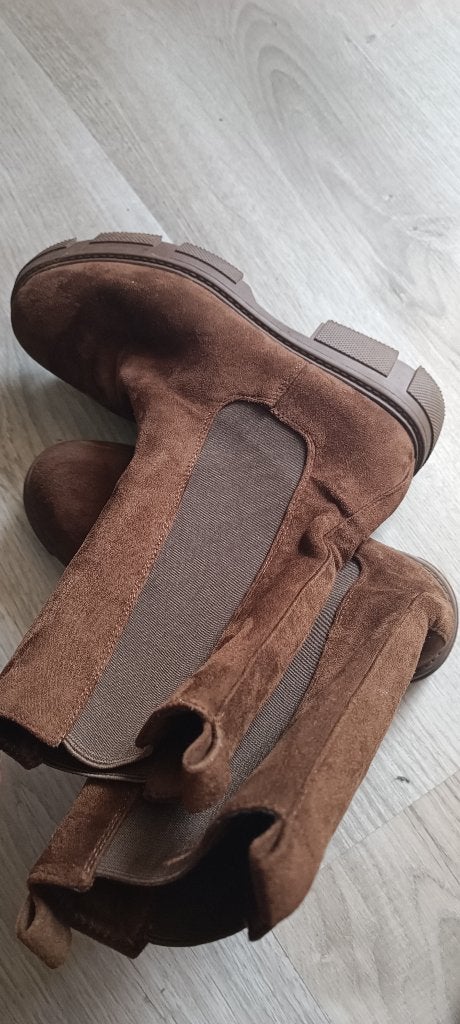 Genuine leather Laarzen maat 38, Kleding | Dames, Hoge laarzen, Bruin, Ophalen of Verzenden, Zo goed als nieuw