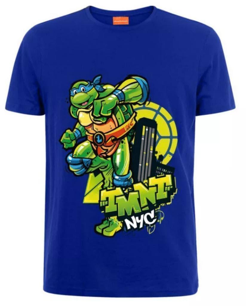 Ninja Turtles T-shirt Blauw - Maat 104 - 110 - 134 - Katoen, Kinderen en Baby's, Kinderkleding | Maat 134, Disney, Nieuw, Ophalen of Verzenden