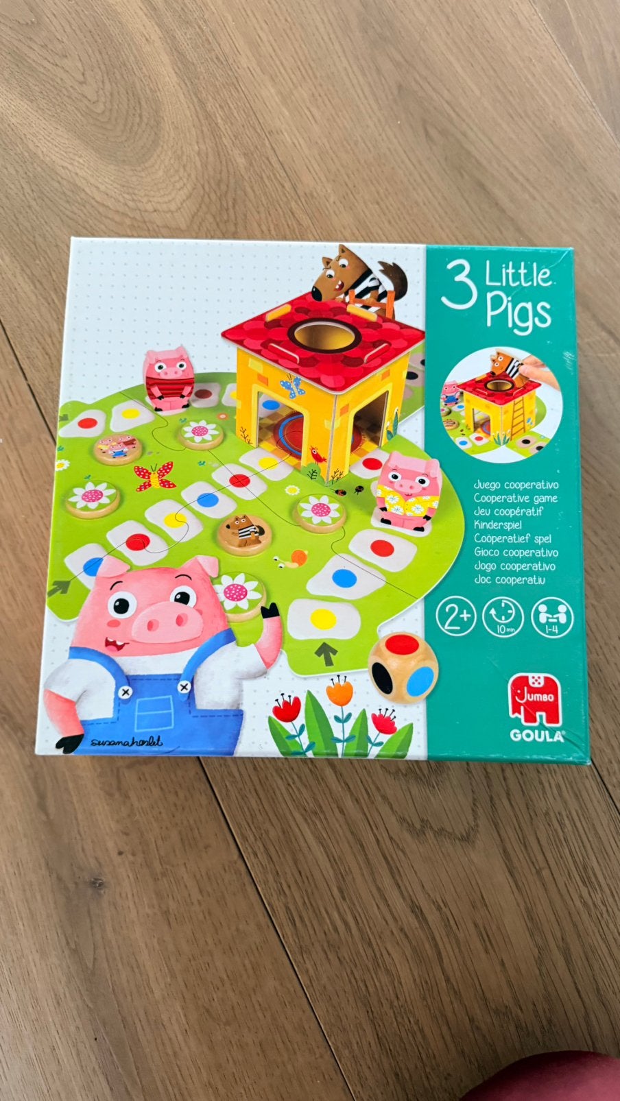 3 kleine biggetjes gezelschapsspel, Ophalen of Verzenden, Zo goed als nieuw