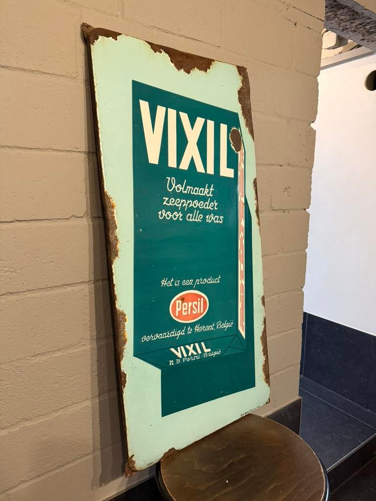 VIXIL PERSIL emaille reclamebord, Antiek en Kunst, Ophalen