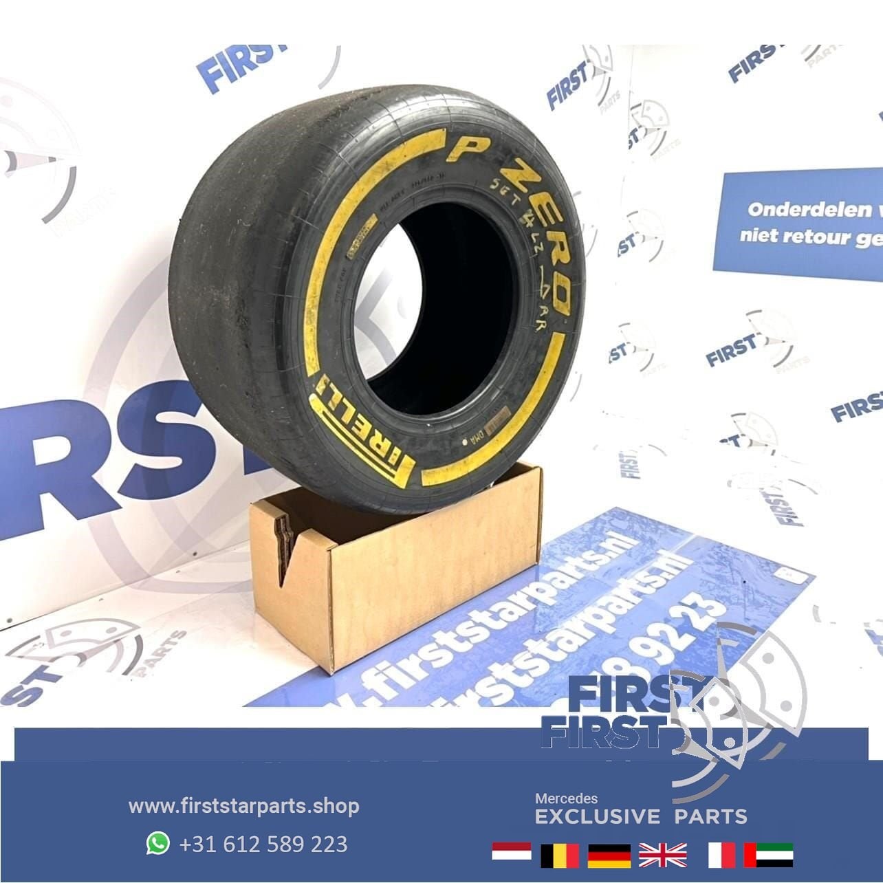 ORIGINELE FORMULE 1 Pirelli P ZERO BAND F1 SLICK GEEL MEDIUM, -, Utilisé, -, -