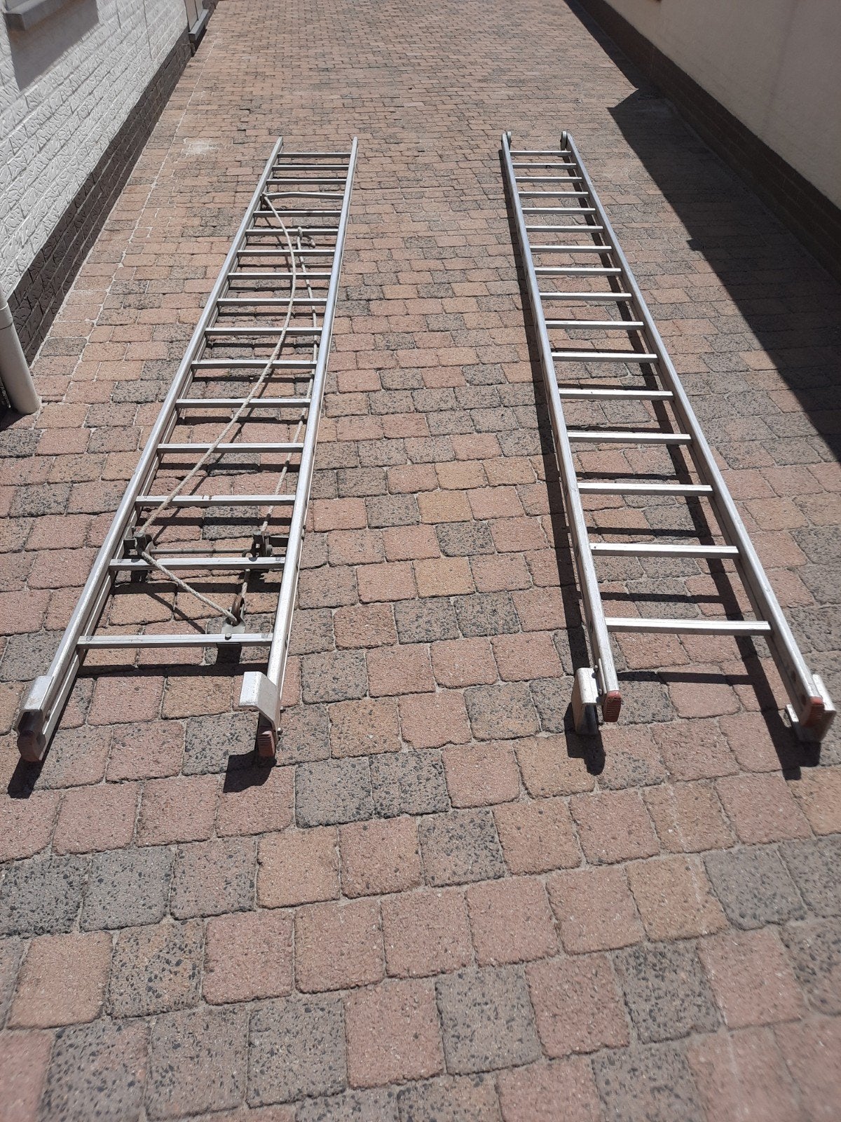 Aluminium schuif ladder, Doe-het-zelf en Bouw, Ophalen, Ladder