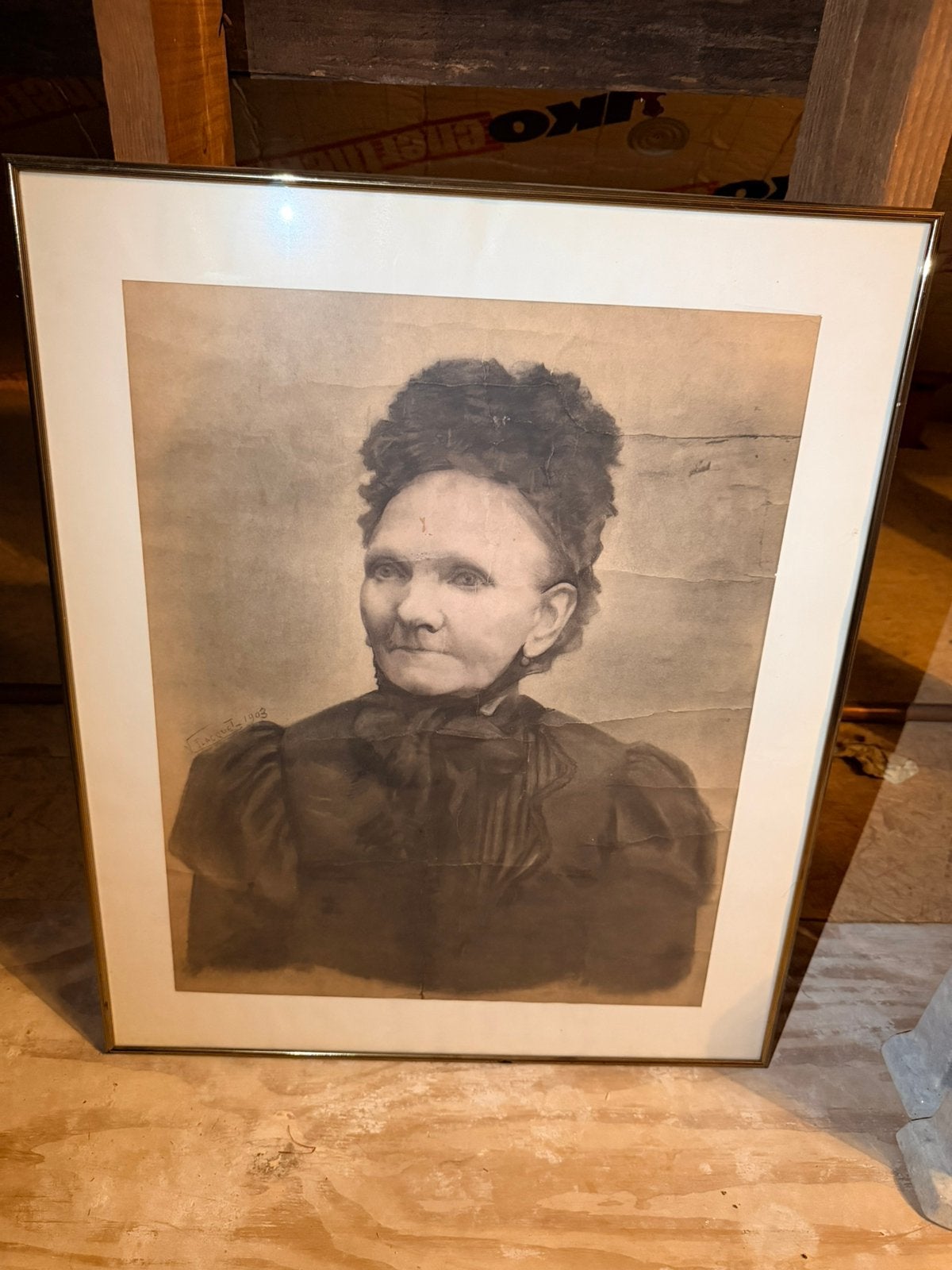 originele academische houtskooltekening - handgemaakt, Antiquités & Art, Enlèvement, Dessin au fusain, Fait main