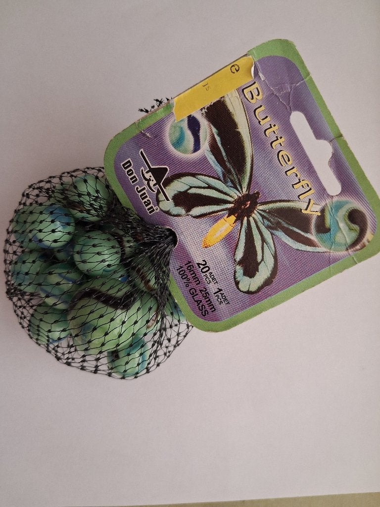Knikkers  "Butterfly"   NIEUW, Ophalen