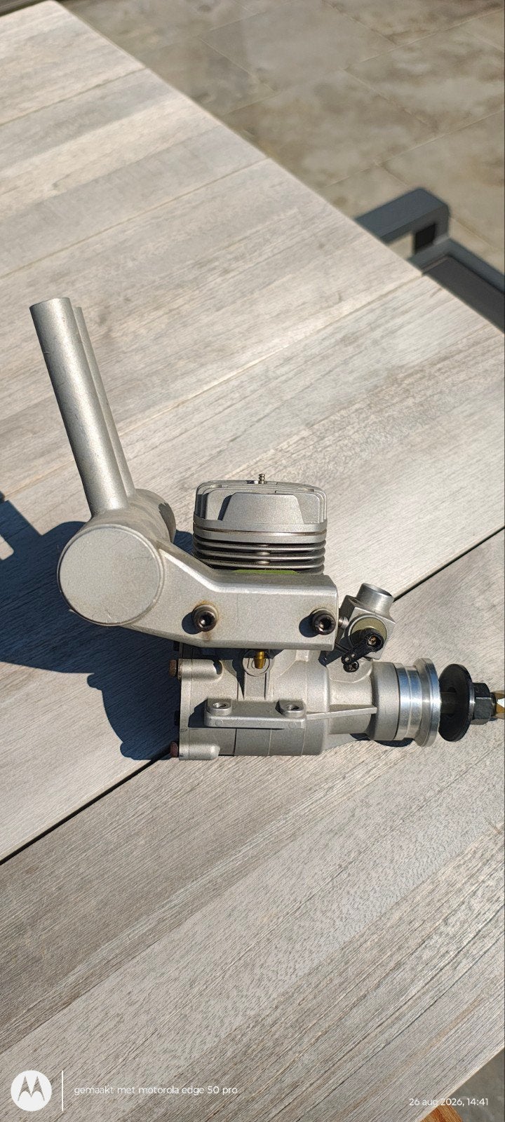 OS max FX 160 Nitro vliegtuig motor en 2 uitlaten., Ophalen of Verzenden, Zo goed als nieuw, Nitro