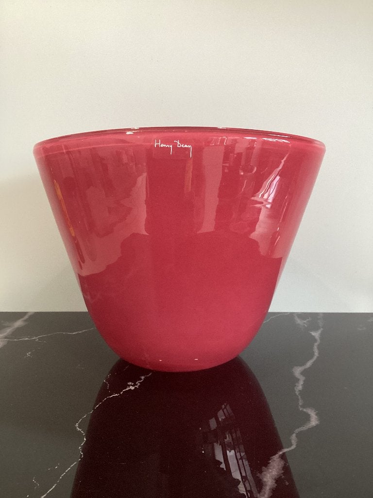 Bol en pâte de verre signé Henry Dean. 141/Ca., Enlèvement