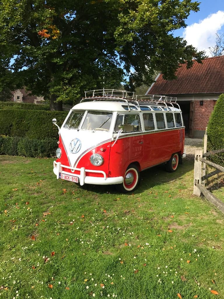 Volkswagen T1 oldtimer samba bus, Auto's, Beige, Overige kleuren, Handgeschakeld, 5 deurs