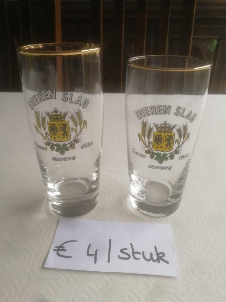 Bierglazen Slag, brouwerij Slaghmuylder €4/glas, Verzamelen, Ophalen of Verzenden, Bierglas