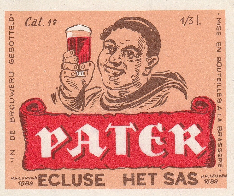 oud bieretiket Ecluse Het Sas Boortmeerbeek : Pater, Verzamelen, Verzenden, Gebruikt, Overige typen, Overige merken