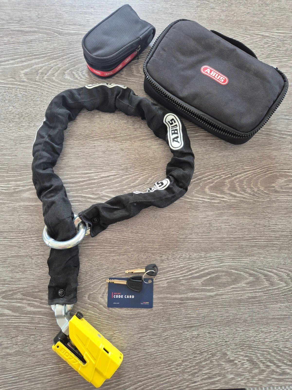 Abus detecto 8077 schijfrem/kettingslot Alarm, Motos, Enlèvement