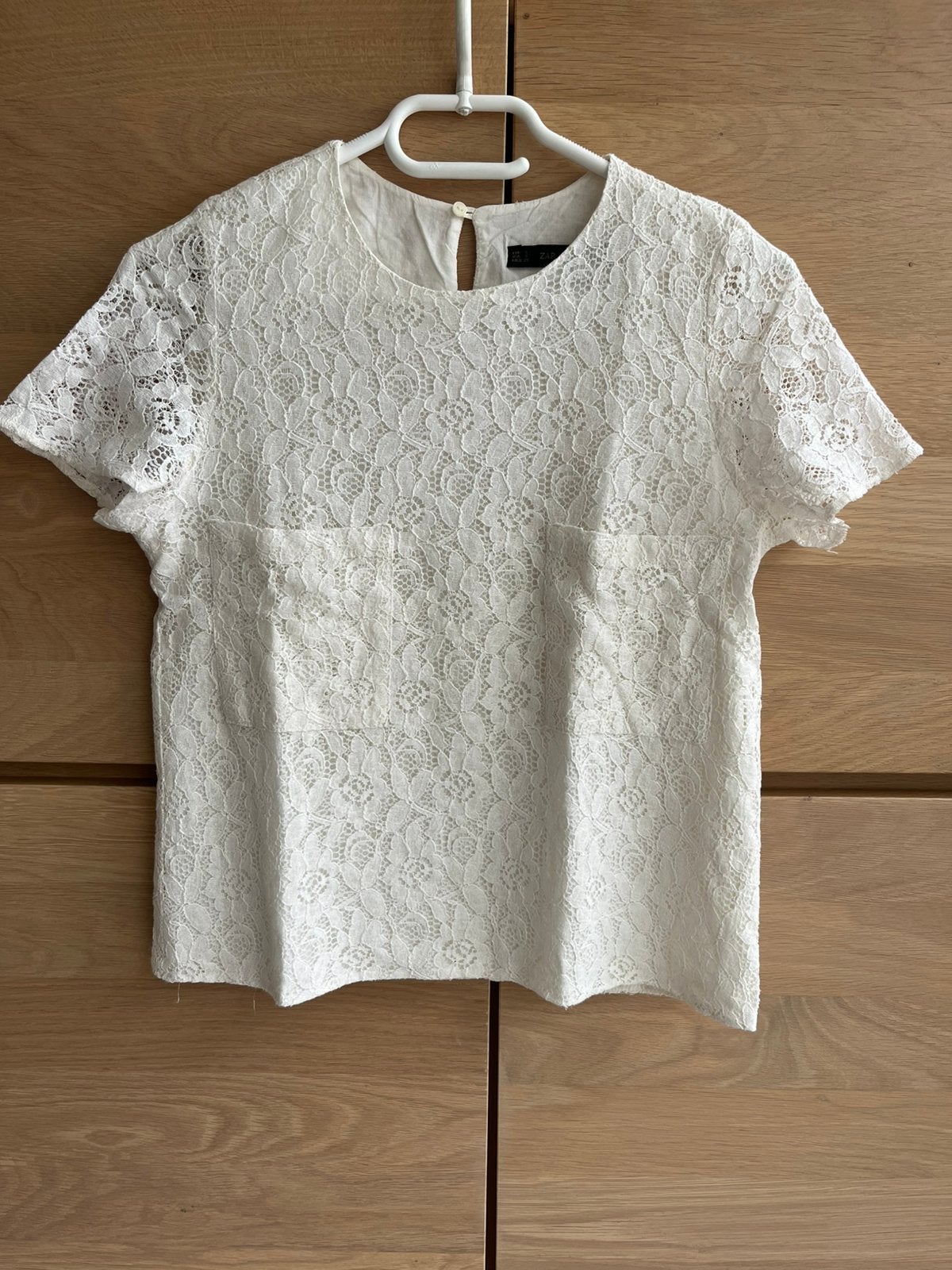Topje/t-shirt ZARA BASIC, Kleding | Dames, T-shirts, Ophalen of Verzenden, Zo goed als nieuw, Wit