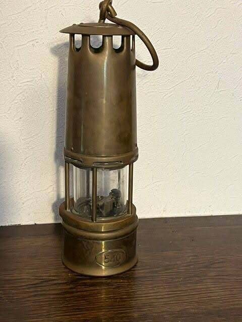 Lampe de mineur ancienne en laiton, Antiquités & Art, Enlèvement