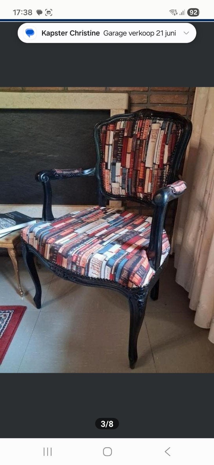 Vintage zeteltjes met boekendecor, Ophalen
