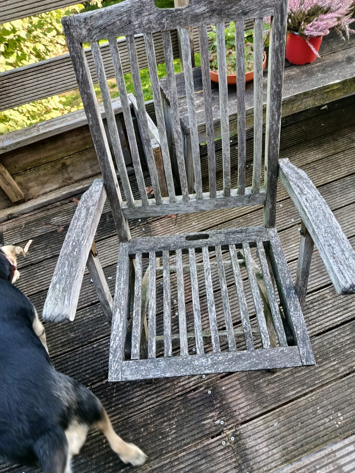 teak stoel, Ophalen