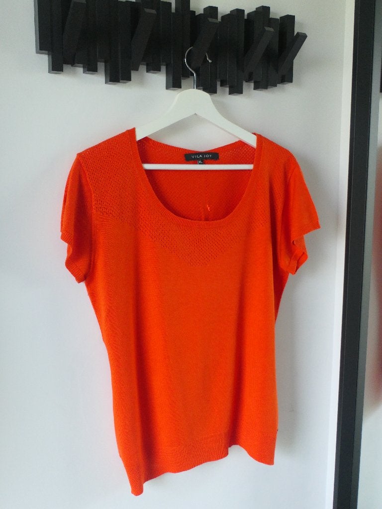 Tshirt Villa Joy XL, Kleding | Dames, Maat 46/48 (XL) of groter, Oranje, Ophalen of Verzenden, Gedragen