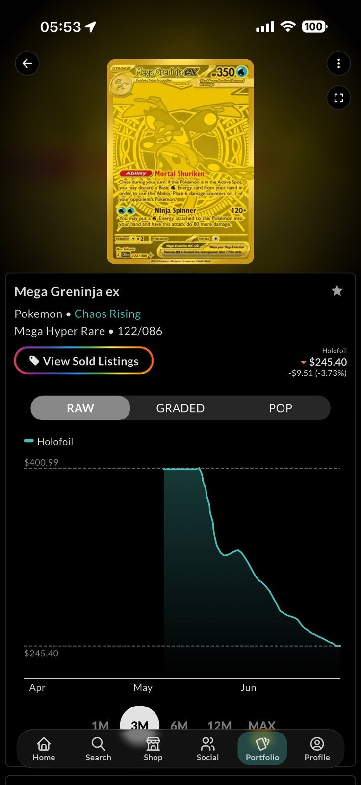 Mega greninja ex 122, Ophalen, Nieuw, Losse kaart