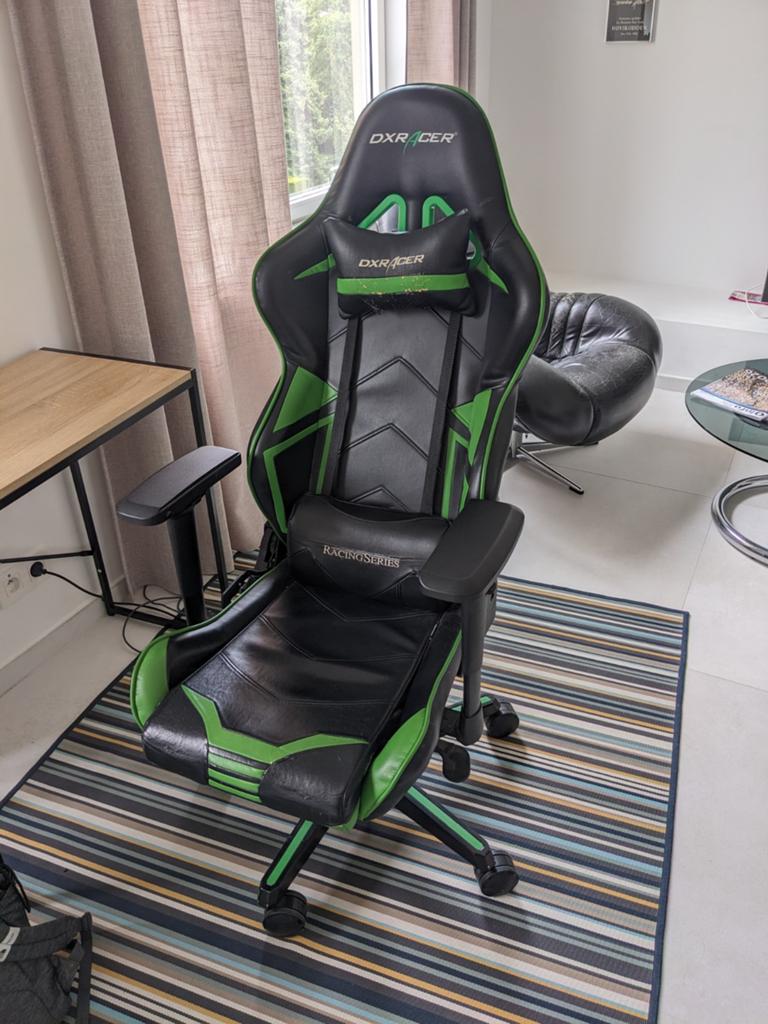 Siège ergonomique gamer, Maison & Meubles, Chaises de bureau, Chaise de bureau de gaming, Utilisé, Chaise de bureau, Vert