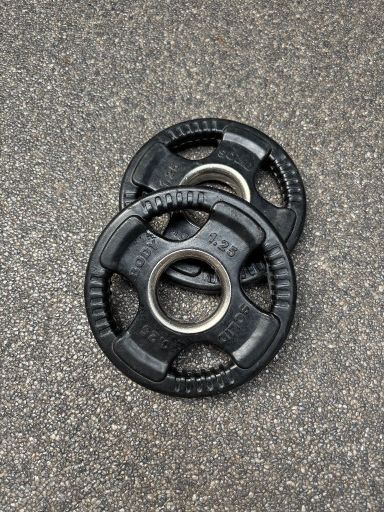 2x Body-Solid Olympische Halterschijf 1,25 kg – 50 mm, Ophalen, Gebruikt, Benen, Halterschijven
