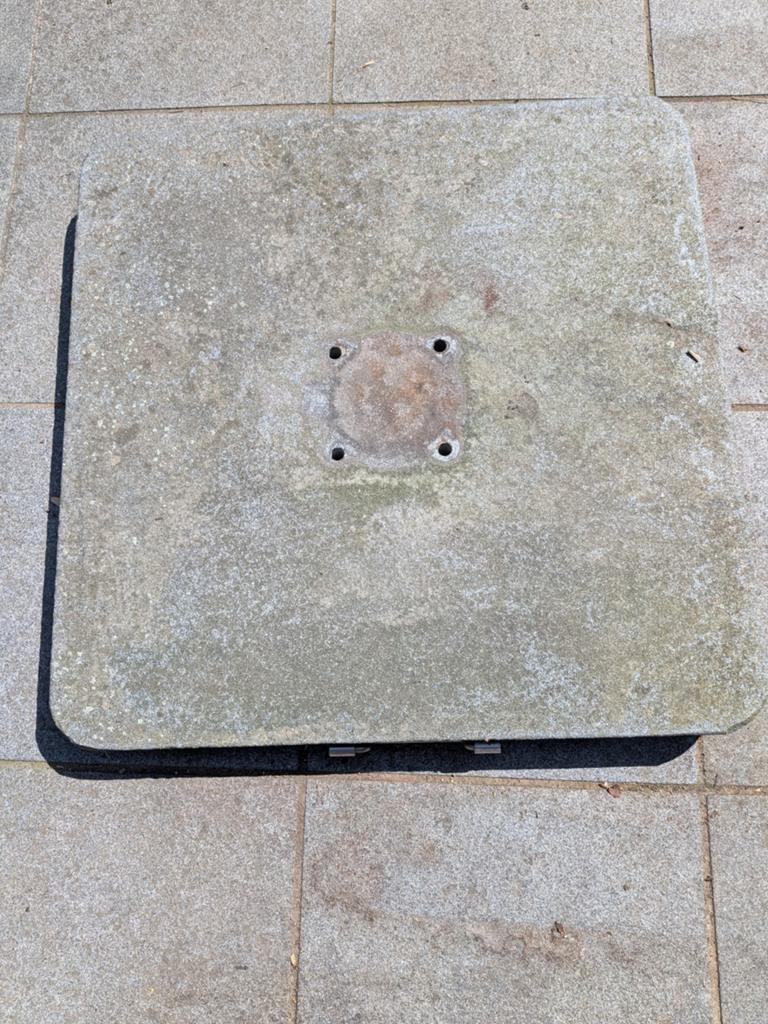 Zware granieten parasolvoet, Tuin en Terras, Parasols, Ophalen, Parasolvoet
