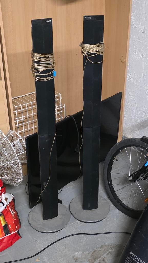 Retro Philips staan speakers, Audio, Tv en Foto, Home Cinema-sets, Ophalen, Philips