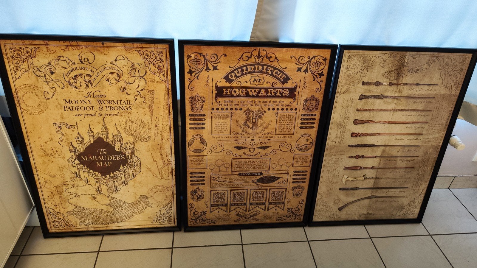 Lot de 3 cadres avec affiches Harry Potter, Huis en Inrichting, Ophalen
