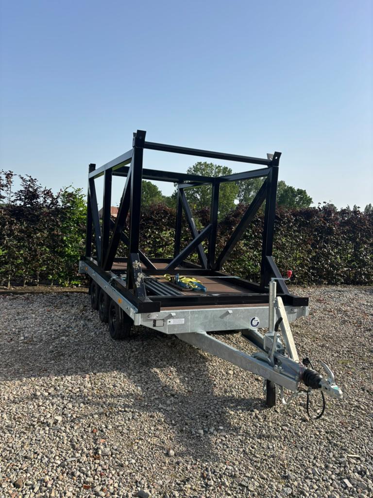 Dubbele haspelwagen te koop, Ophalen, Zo goed als nieuw