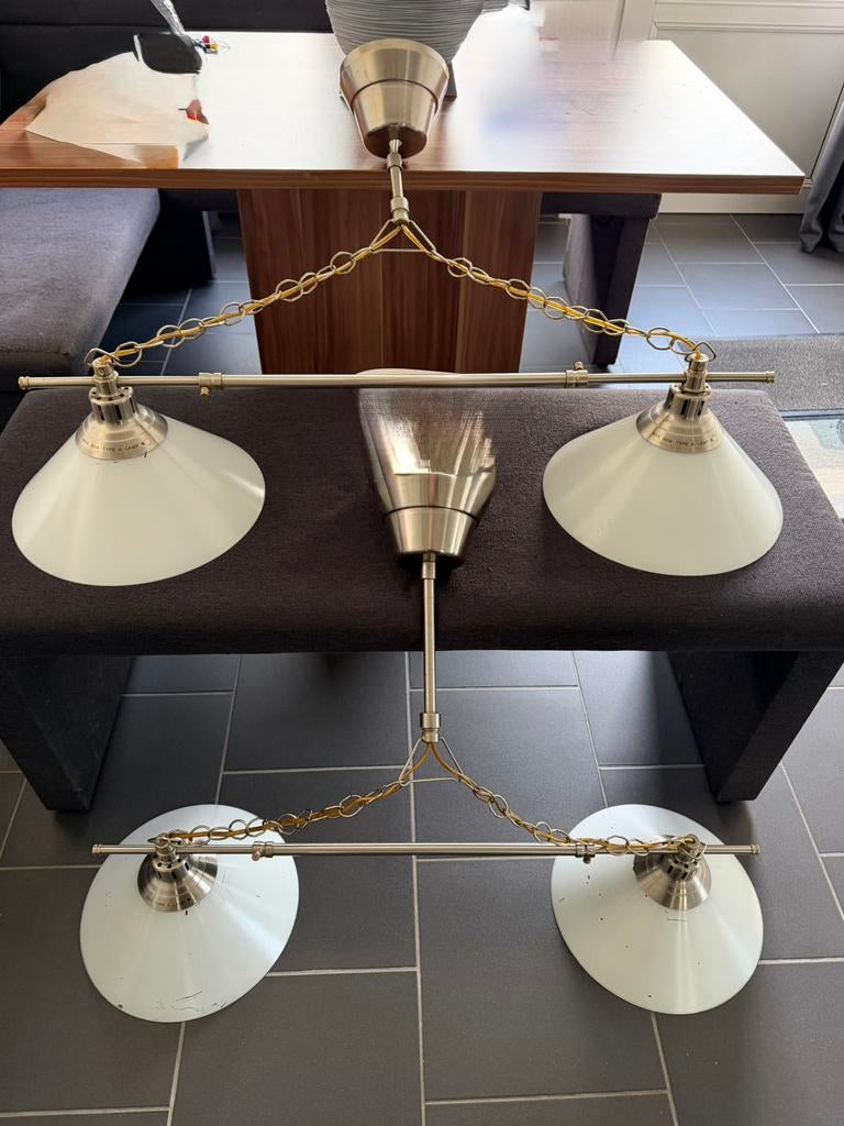 Ikea hanglampen glas met chrome metaal., Ophalen, Gebruikt, Glas