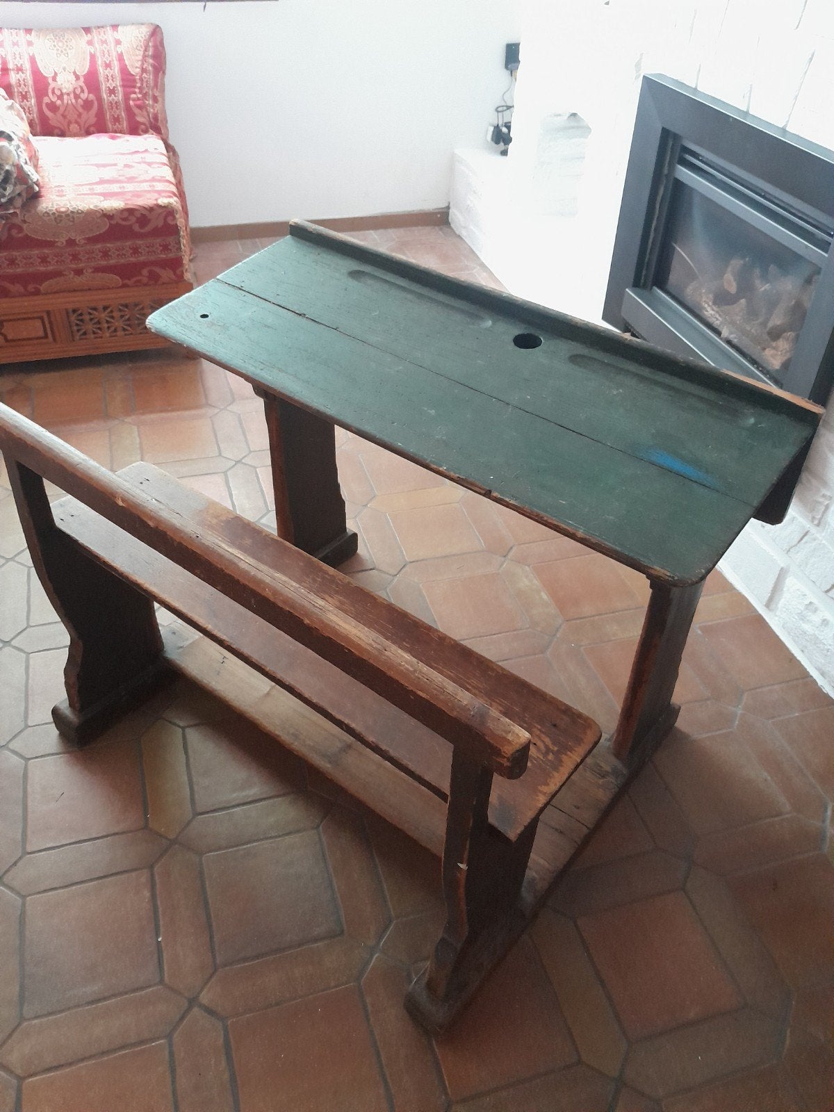 Ancien banc d'école - Liège, Maison & Meubles, Enlèvement