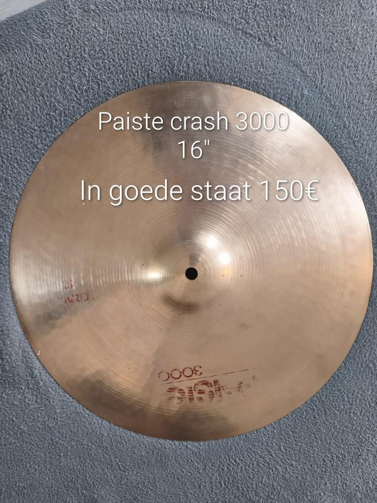 Cymbaal - paiste crash 16", Muziek en Instrumenten, Drumstellen en Slagwerk, Ophalen of Verzenden, Gebruikt, Overige merken