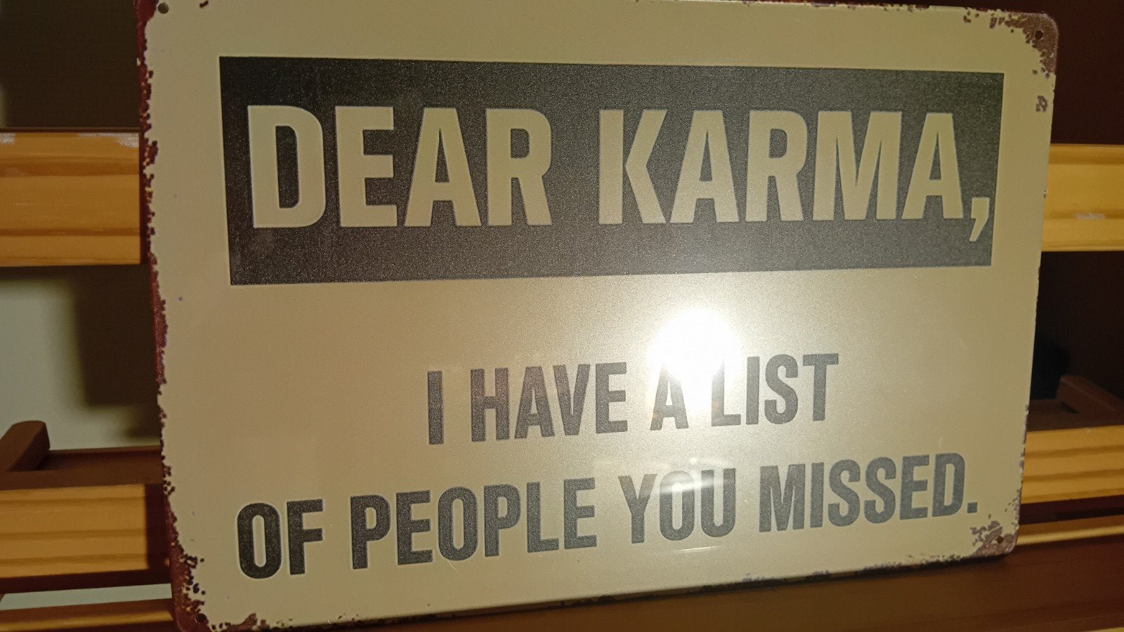 KARMA BORD VOOR U GEBUREN 20 OP 30CM, Tekstbord, Ophalen of Verzenden