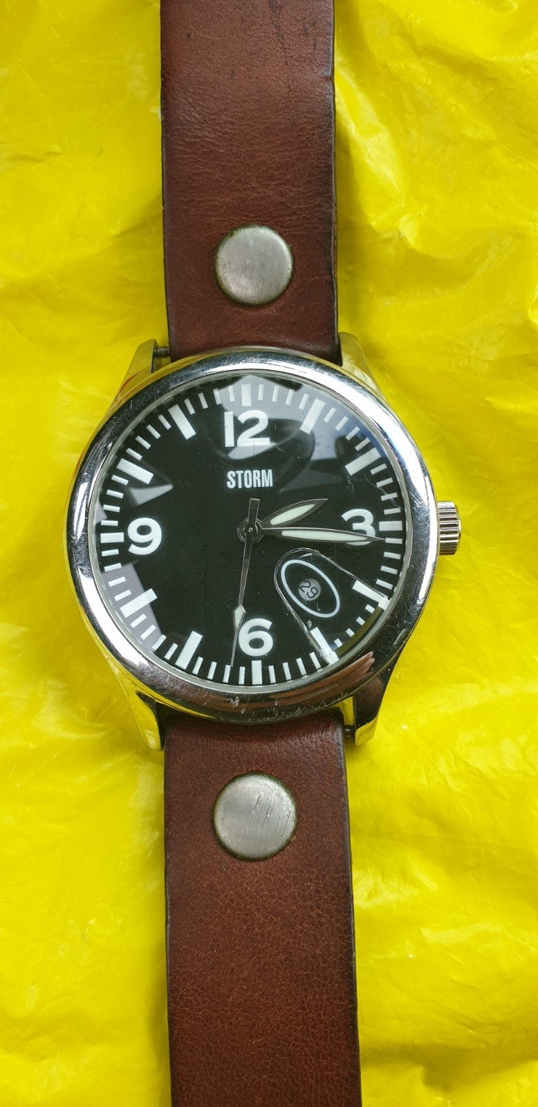 montre de pilote pour homme Storm Moscow WW2, Bijoux, Sacs & Beauté, Montre-bracelet, Autres marques, Enlèvement ou Envoi, Cuir