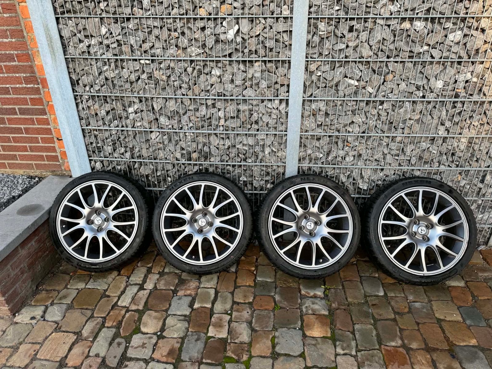 Abarth tributo ferrari set velgen 17 4x98, Auto-onderdelen, Ophalen, Winterbanden, Velg(en)