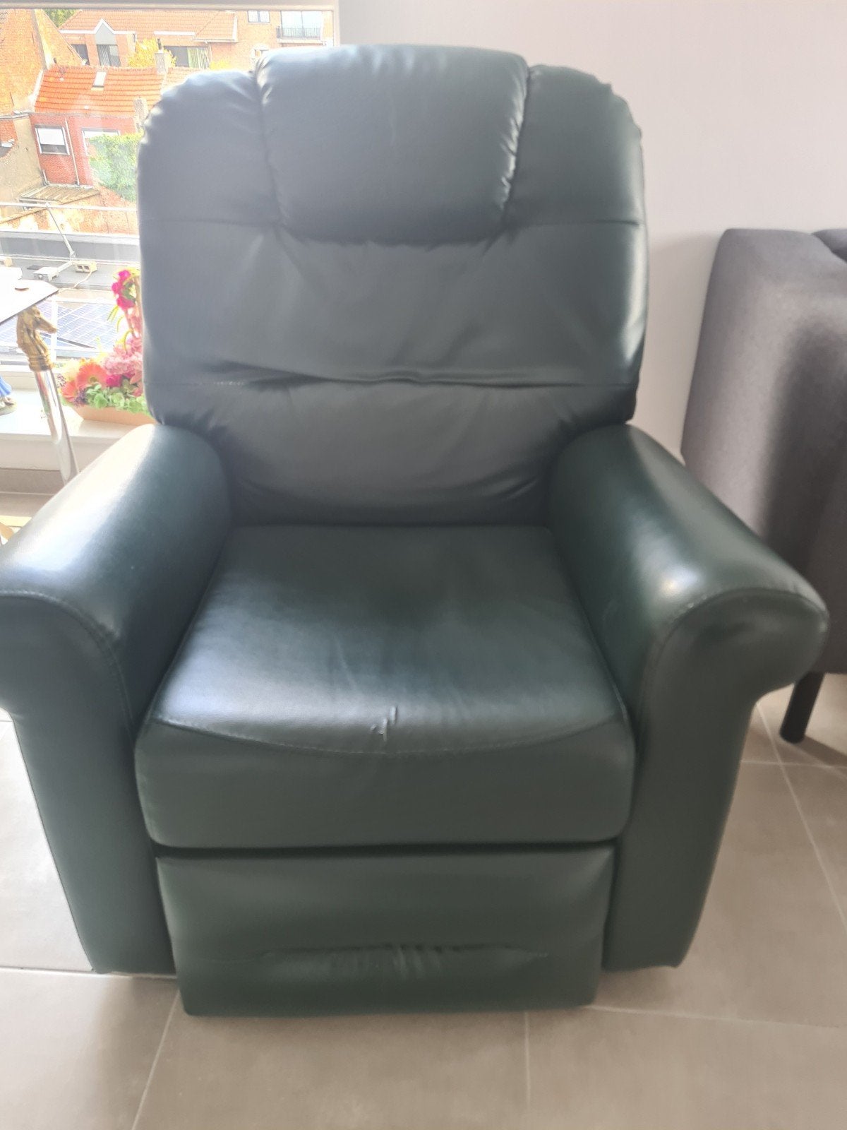 relaxzetel, Huis en Inrichting, Ophalen, Gebruikt, Leer