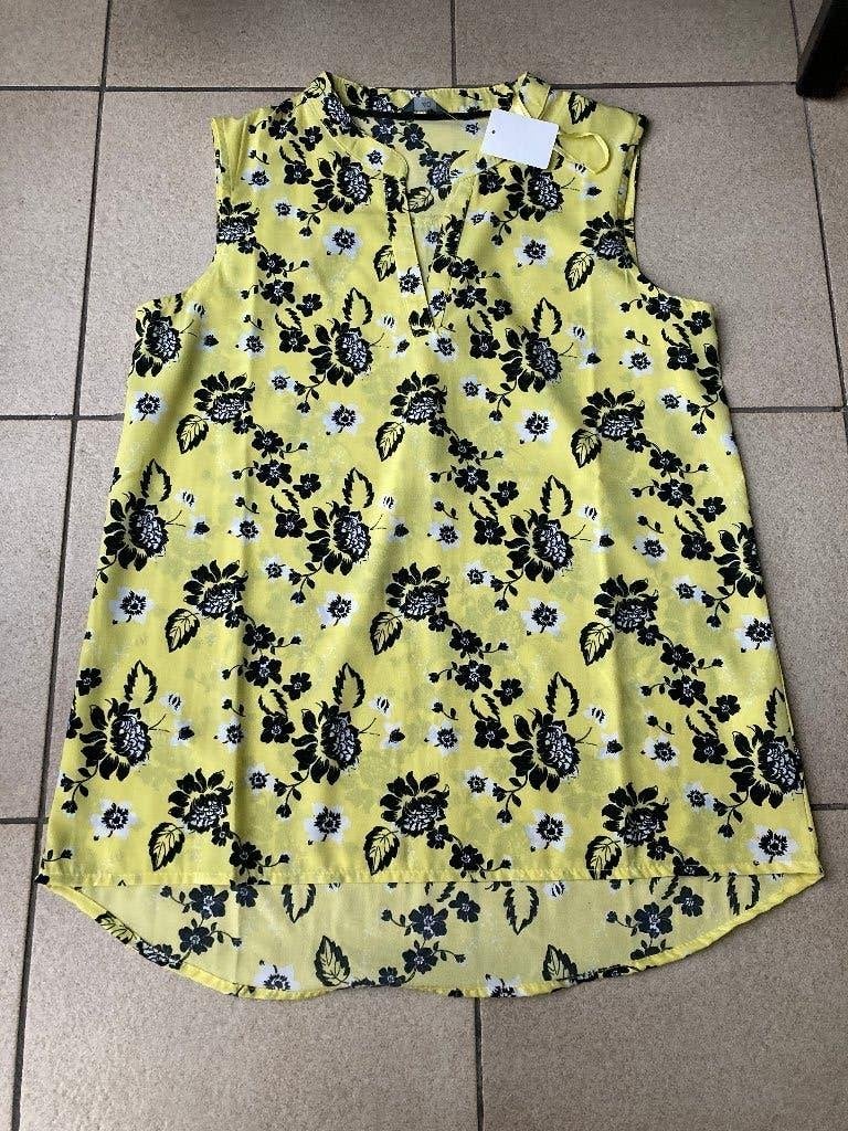Nieuw geel gebloemd topje - Maat 40, Kleding | Dames, Ophalen of Verzenden, Nieuw, Maat 38/40 (M), Geel