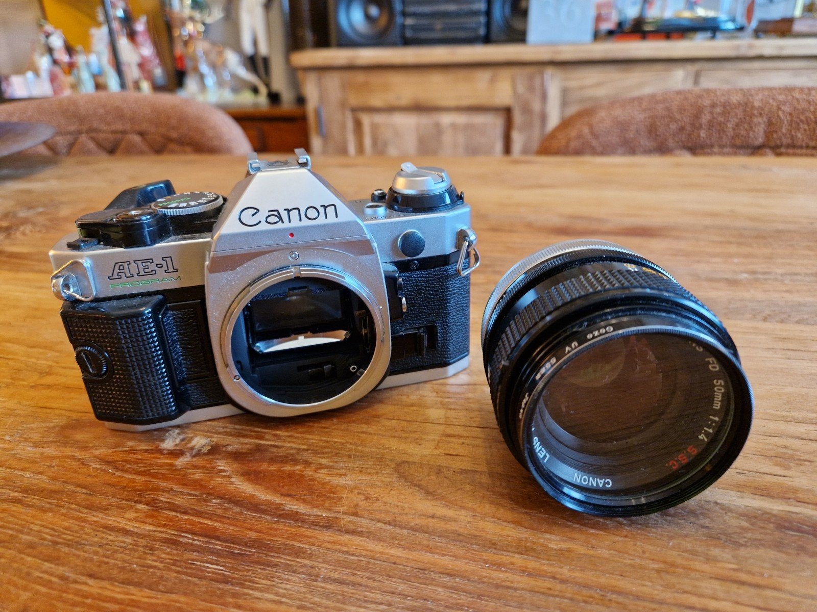 Canon spiegelreflexcamera AE-1 Program met Lens, Ophalen of Verzenden, Canon