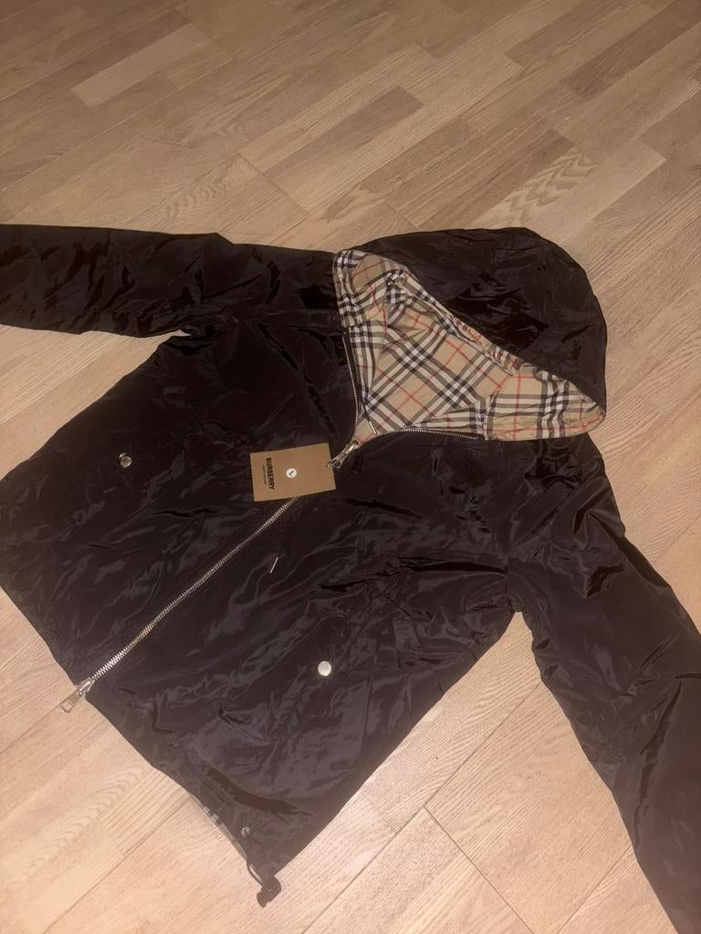 Burbery jas, Ophalen, Nieuw, Maat 52/54 (L), Zwart