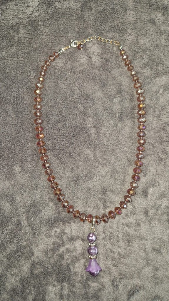 Handgemaakte ketting met hanger, Bijoux, Sacs & Beauté, Neuf, Enlèvement ou Envoi, Avec pendentif, Autres matériaux