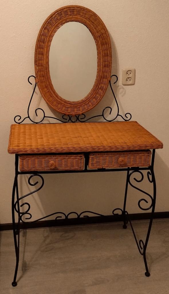 Kaptafel met spiegel uniek  make up tafel klein bureau, Ophalen