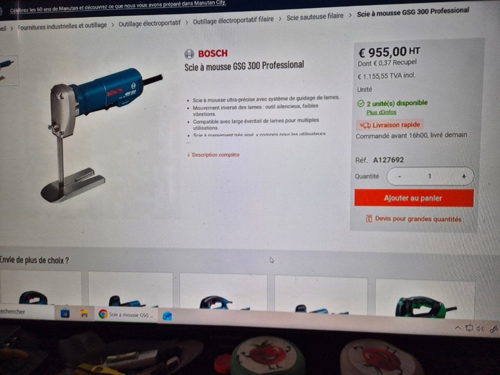 scie pour isolant BOSH  GSG300, Enlèvement ou Envoi, Utilisé