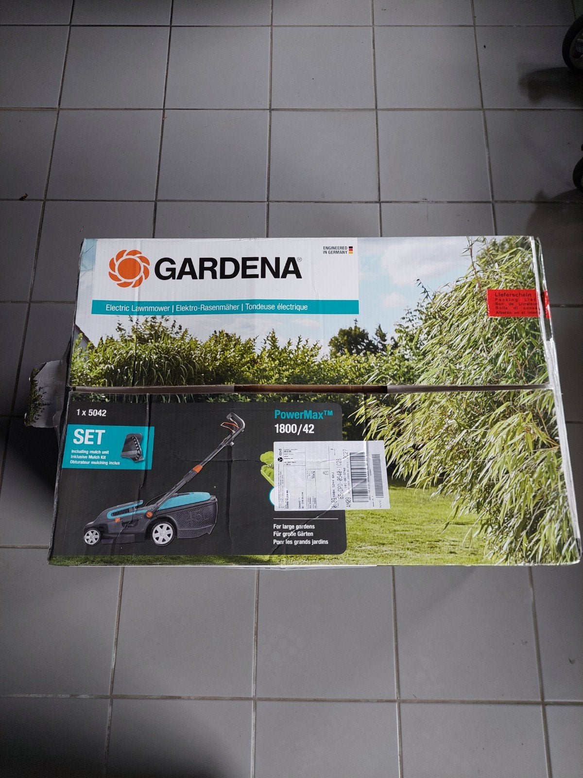 Gardena elektrische grasmaaier, Tuin en Terras, Ophalen, Elektrische grasmaaier, Nieuw, 40 t/m 49 cm