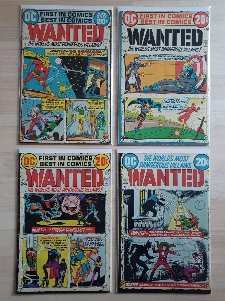 Wanted Comics 1972 (9 comics), Livres, Enlèvement ou Envoi, DC comics, Utilisé, Plusieurs comics