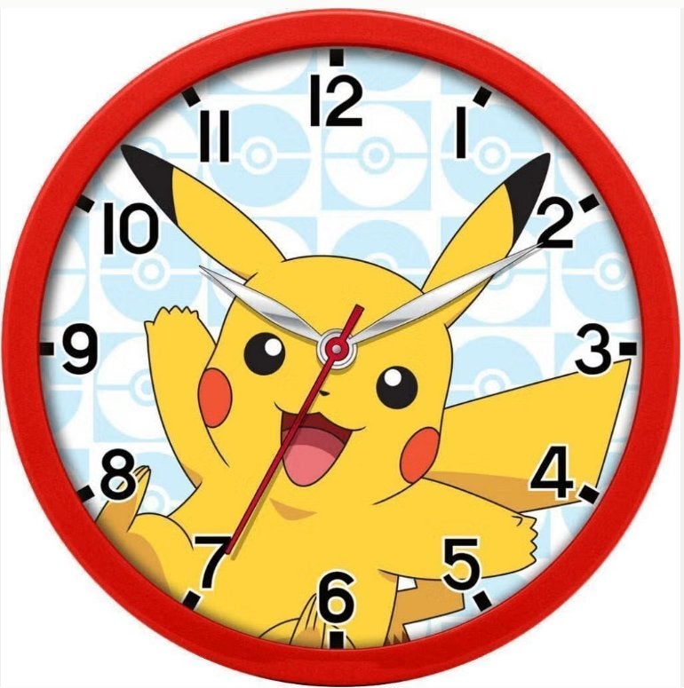 Pokemon Wandklok - Pikachu Klok, Enlèvement ou Envoi, Pendule ou Horloge, Multicolore, Neuf