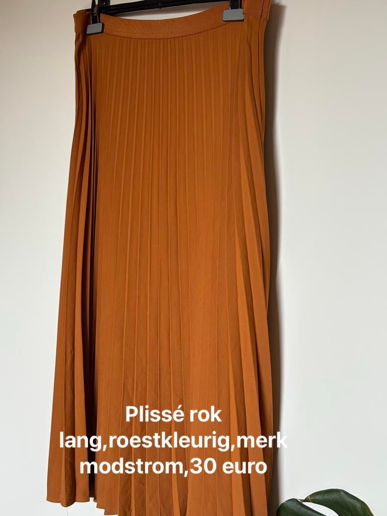Lange roestkleurige rok, Kleding | Dames, Rokken, Ophalen, Zo goed als nieuw, Maat 38/40 (M)