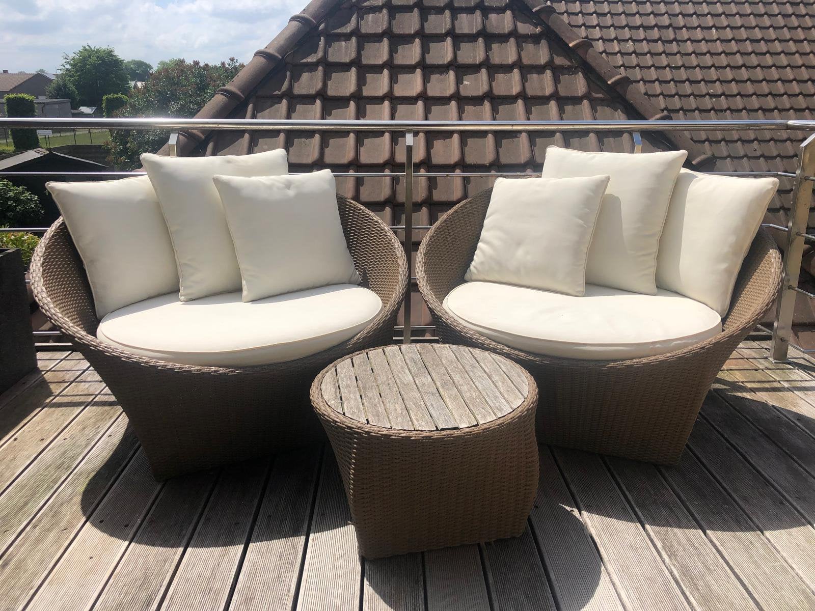 Prachtige lounge set, Table d'appoint, Osier, Enlèvement, Utilisé
