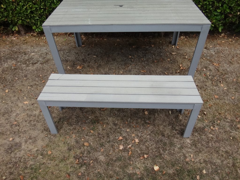 Planken, kranen en tuintafel, Ophalen, Gebruikt, Rechthoekig, Kunststof