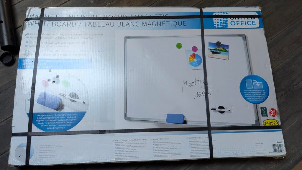 Lot de 2 tableaux magnétiques 90 x 59,5 cm neuf