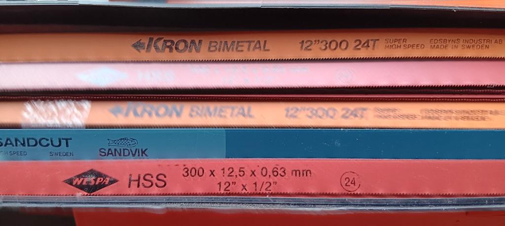 Set de scies à métaux, Enlèvement