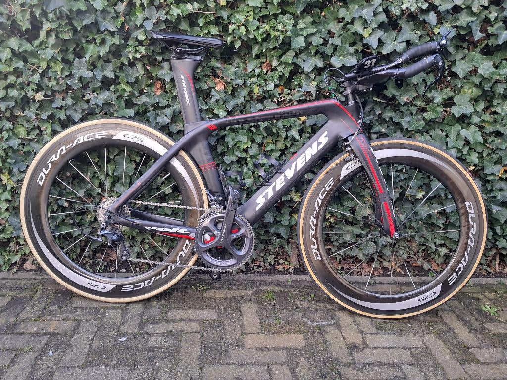 Tijdrit/Triathlon fiets maat s STEVENS met powermeter, Fietsen en Brommers, 28 inch, Gebruikt, Carbon, 49 tot 53 cm