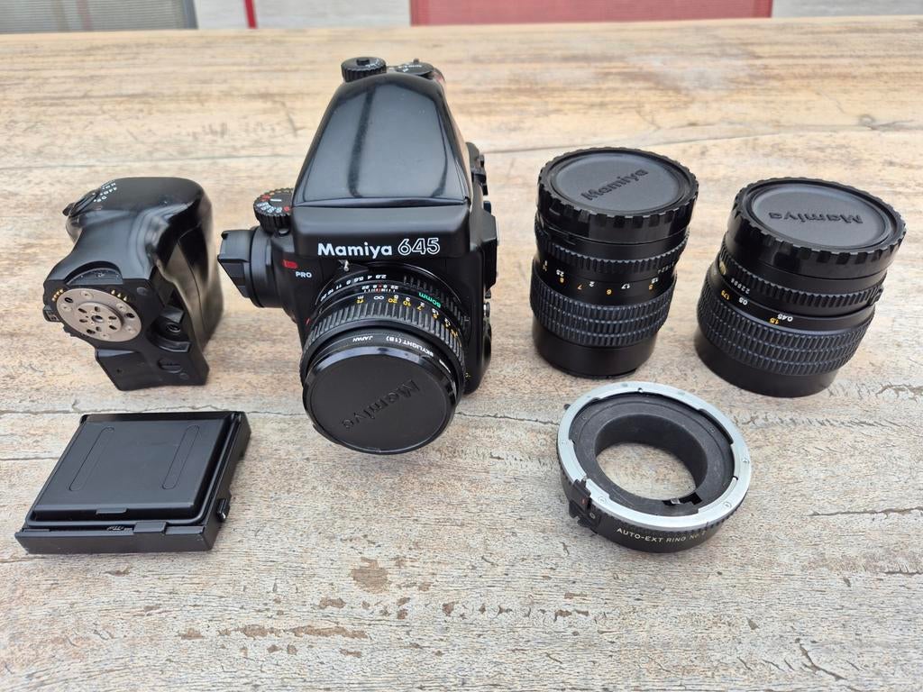 Mamiya 645 Pro, lenzen en toebehoren, TV, Hi-fi & Vidéo, Appareils photo analogiques, Enlèvement